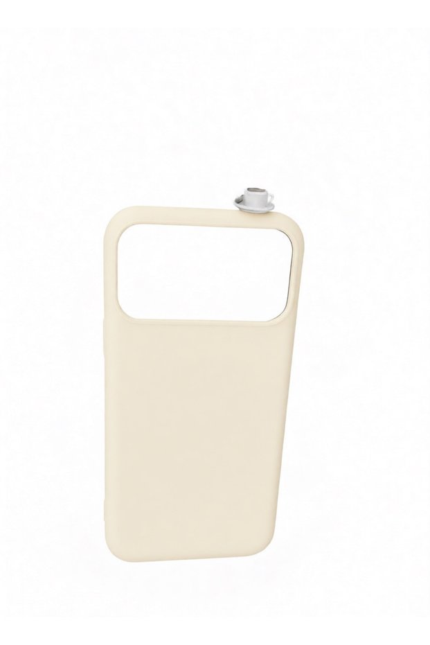 iPhone 17Promax Latte Figured Silicone Case