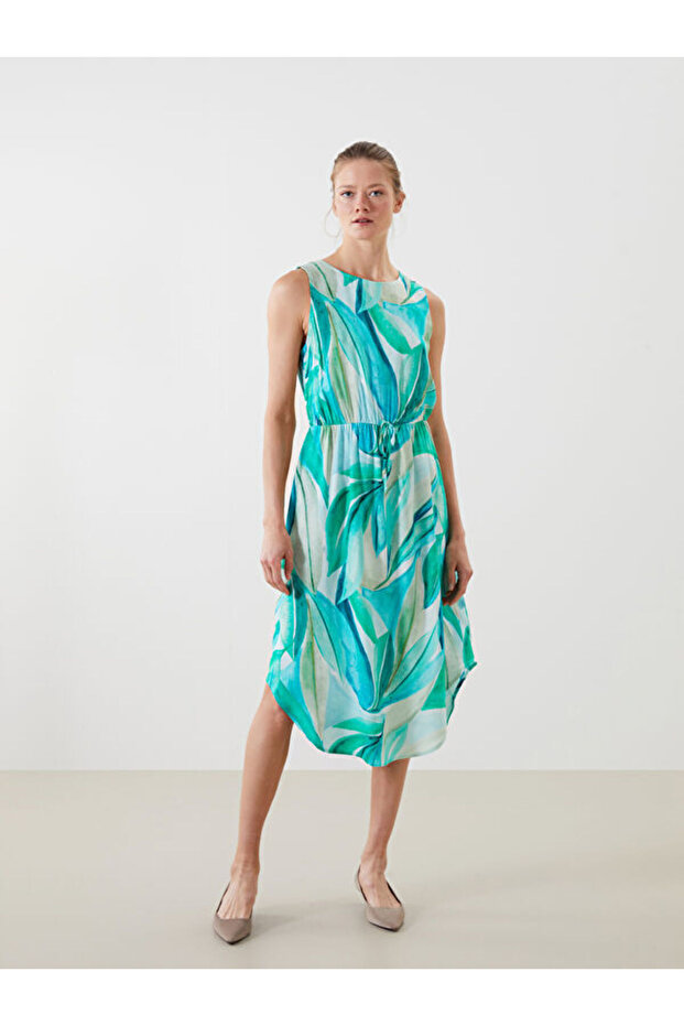 Crew Neck Print Dress
