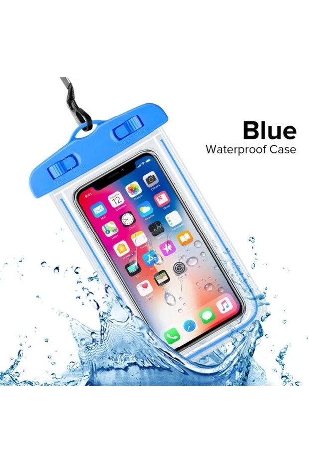 For Huawei Mate 20 Blue Universal Swim Waterproof Bag Cell Phone Pouch Case Water Proof Underwater D