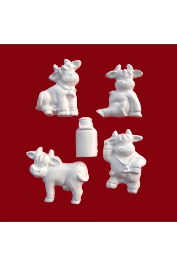 Set 5 figurine din ipsos Animale Ferma