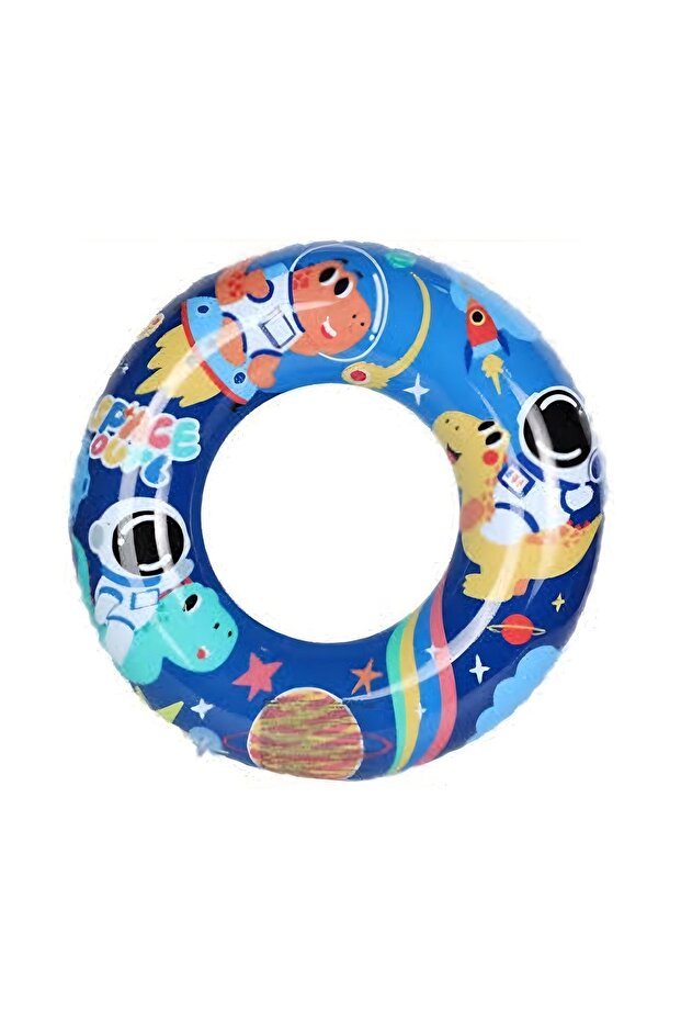 70CM Kids Inflatable Swim Ring Cartoon Space Pool Float Beach Tube