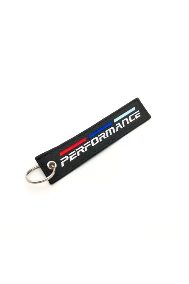 1pc-Black For BMW Lanyard Nylon Printing Emblem Style Keychain Key Ring for m Performance e90 e60 e4