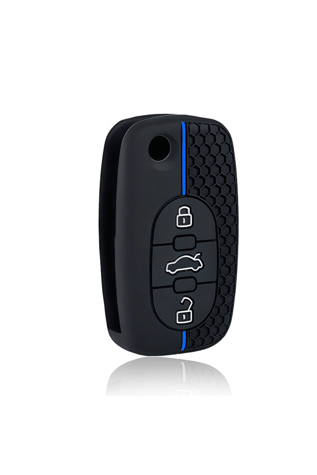 Blue Silicone Car Key Case Cover Shell for Audi A4 B6 B5 A3 A1 A6 C5 A2 TT Mk1 S3 S4 S6 RS6 A8 Walle