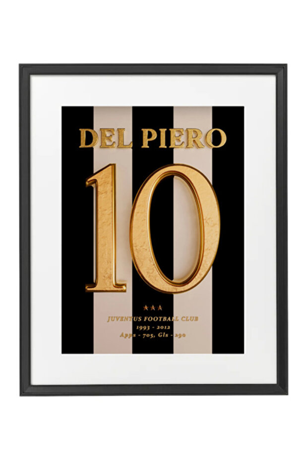 Del Piero Juventus Poster with Frame 50x40cm