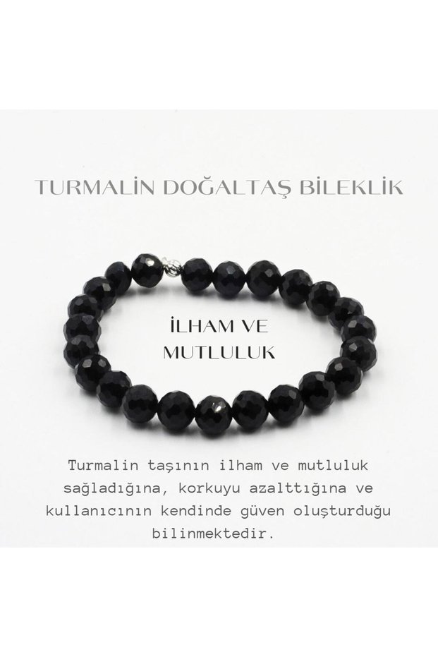 Healing Natural Stone Bracelet | Tourmaline Natural Stone 8 mm Faceted Cut