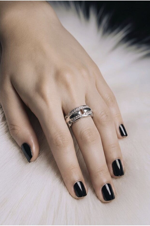 Figured Special Design Stone Adjustable Ring
