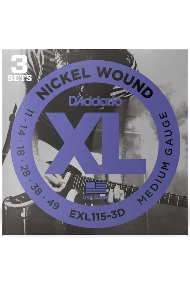 EXL115 Nickel Wound Electric Guitar Strings Medium - 11-49
