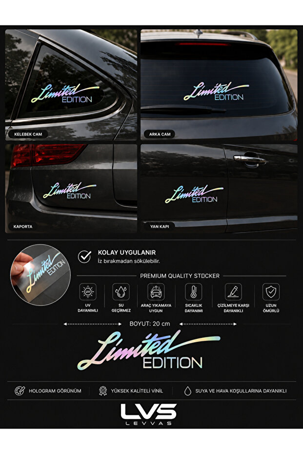 Limited Edition Vehicle Sticker – 20 cm Auto Sticker Laptop Motorcycle Compatible Hologram