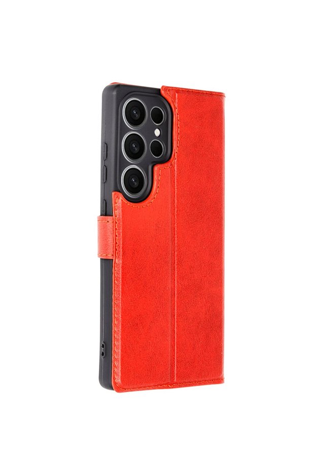 Samsung Galaxy S25 Ultra Compatible Case Trend S Plus Flip Cover - Red