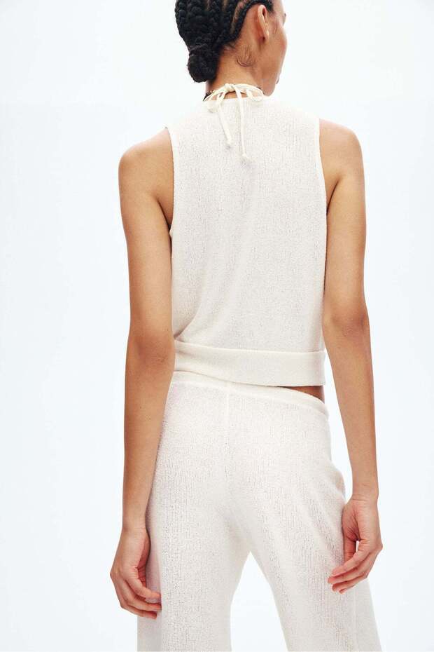 Knitted wrap top - 4