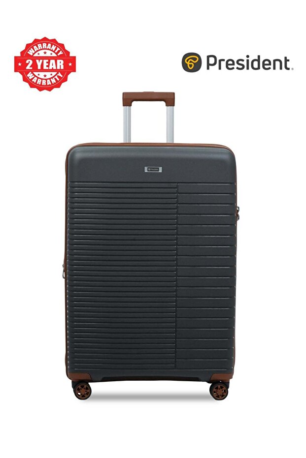 28" POLYCARBONATE: Unbreakable Body | Anti-Theft Zipper | Original TSA Lock | Expandable Model-4996-Dark Grey