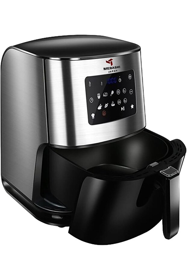 Air Fryer with LED Display, 1700W 6L Capacity, Removable Non-Stick Frying Basket, 10 Pre-Set Cooking Programs (ME-AF994SS)