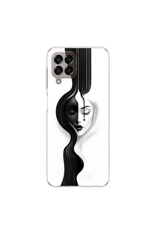 Samsung Galaxy M33 Compatible Aesthetic Face 3 Design Transparent Case