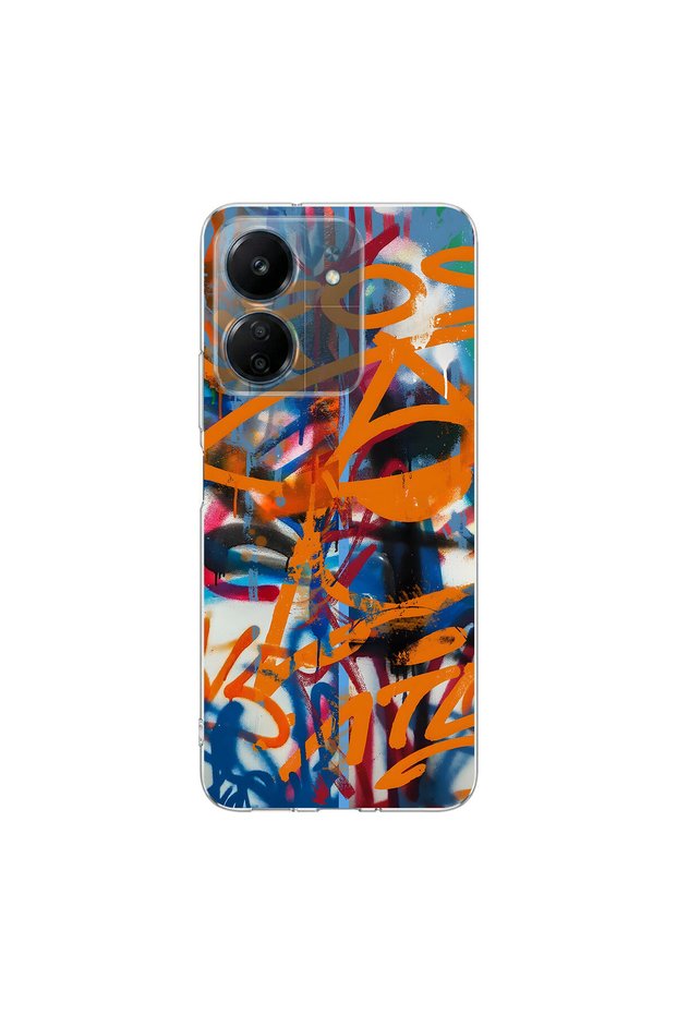 Redmi 13C Compatible Graffiti 2 Design Transparent Case