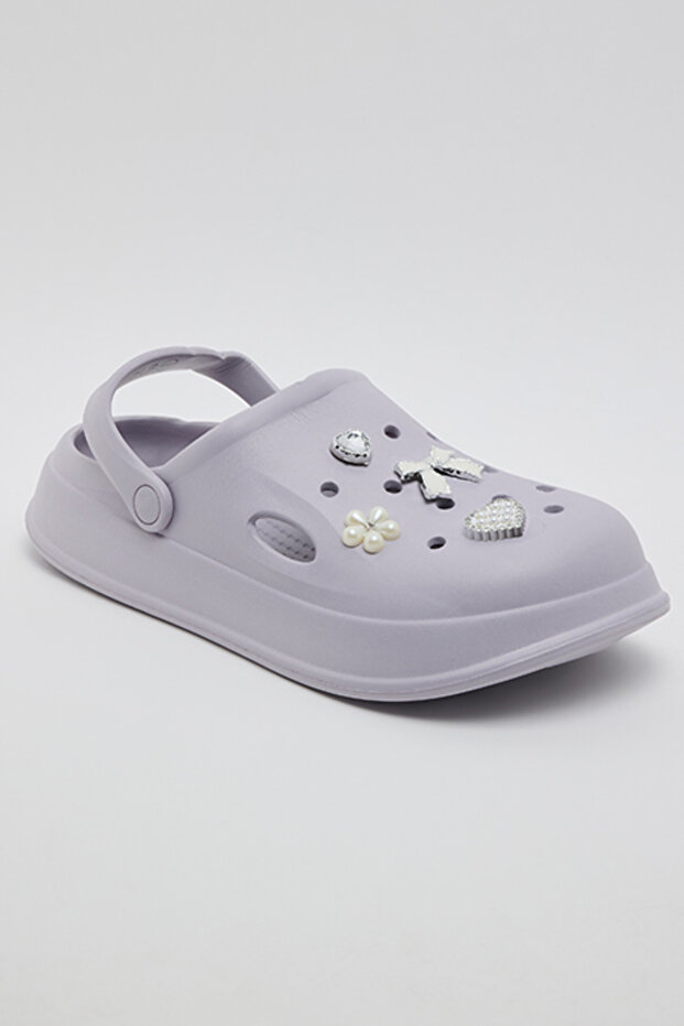 Charm Detail Slingback Clogs