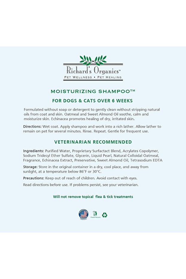 Richard's Organics Moisturizing Shampoo, 12 fl.