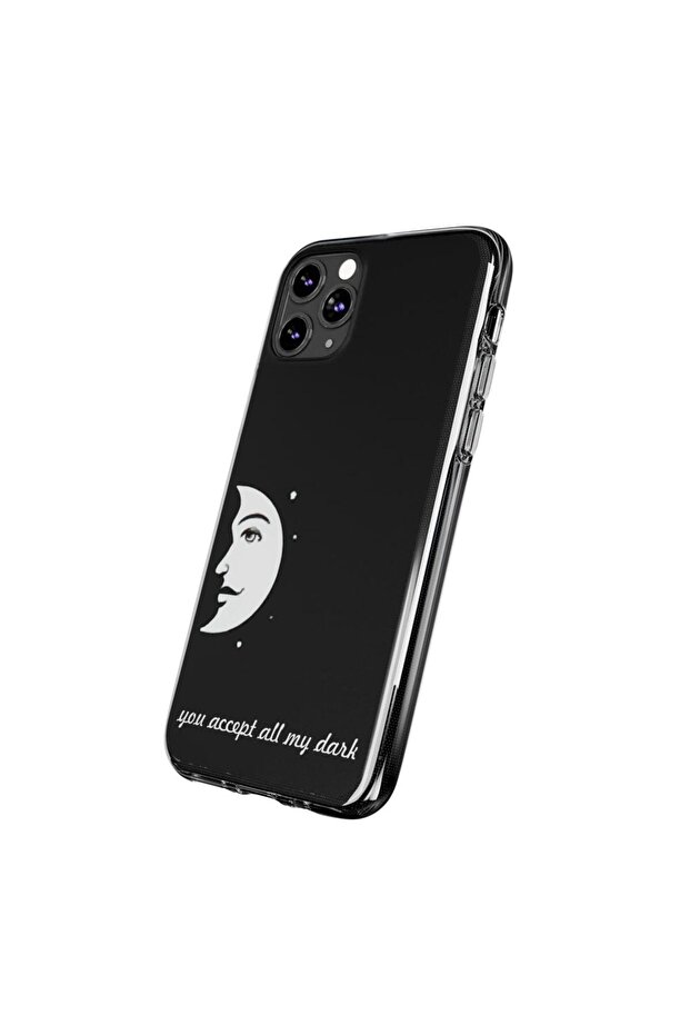 Case compatible with Apple iPhone 11 Pro Silicone Gel Tpu Couples Pattern Moon Pattern - 3