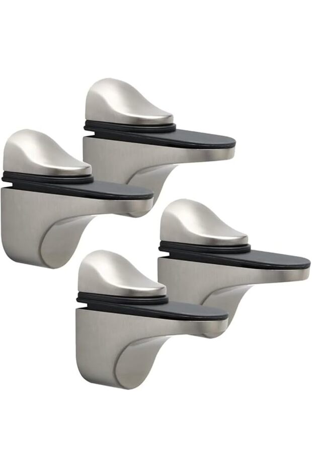 Adjustable Glass Shelf Bracket, Zinc Alloy Glass Clamp Wall Mount Floating Shelf Support Holder