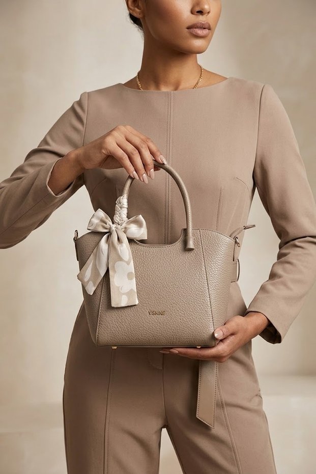 Elit Vsn3108C Women's Scarf Shoulder Bag Sand