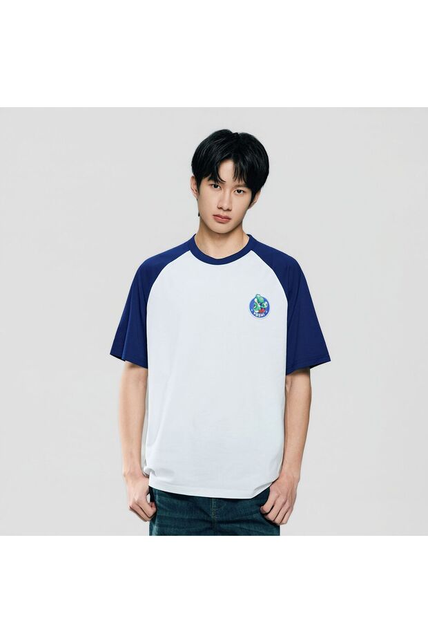 Men Relaxed Mario Raglan Printed Tee