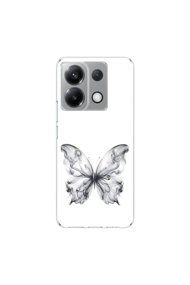 Poco X6 Compatible Butterfly 1 Design Transparent Case