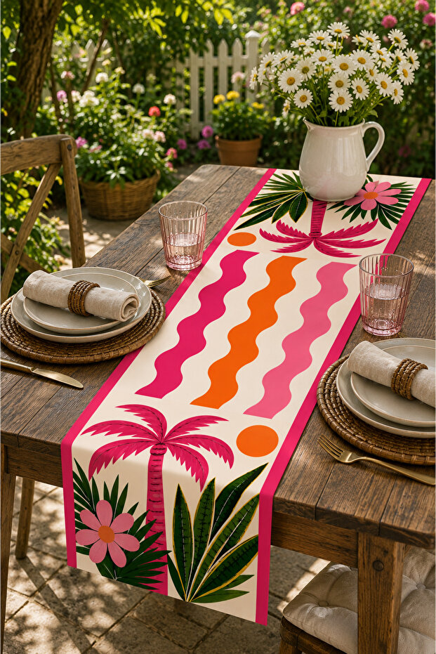 Ays Home Palm Tree Patterned Runner