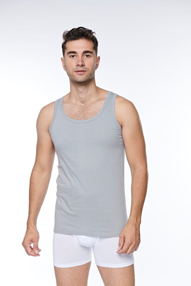 Men's Cotton Classic Colored Undershirts 2-Piece - 407