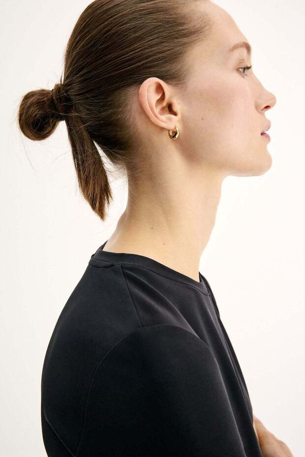 Interlock peplum top - 3