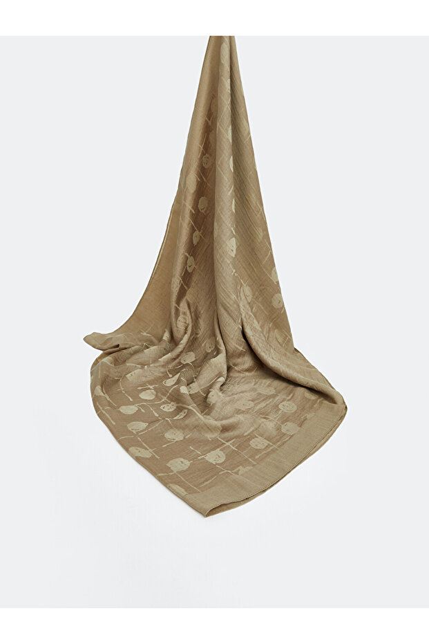 Green Jacquard Women's Shawl