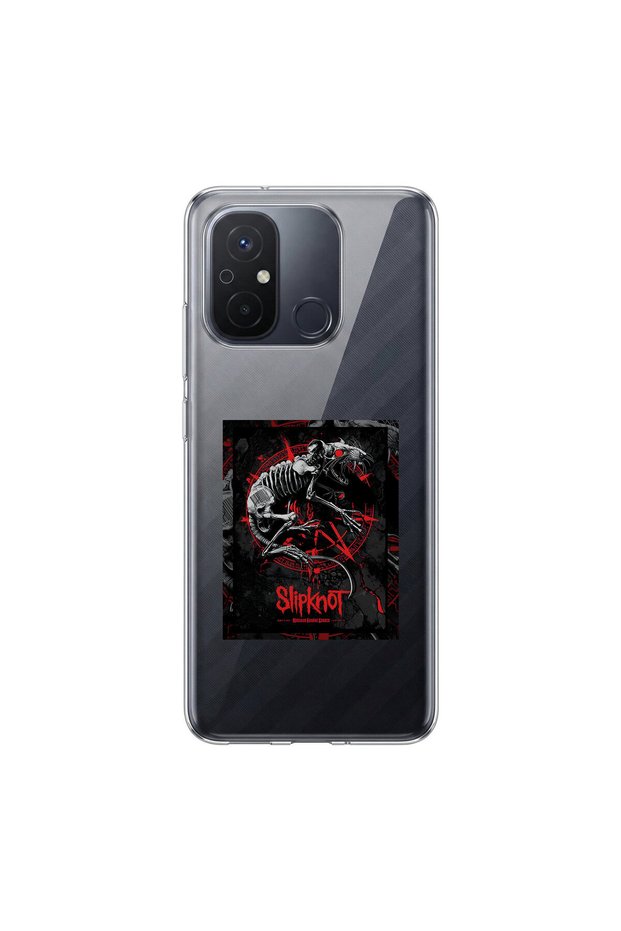 حافظة شفافة متوافقة مع هاتف Redmi 12C مصنوعة من المعدن بتصميم 18