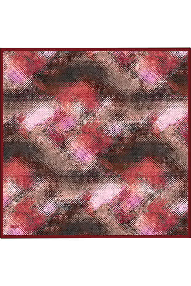 Red 90X90 Silk Twill Scarf