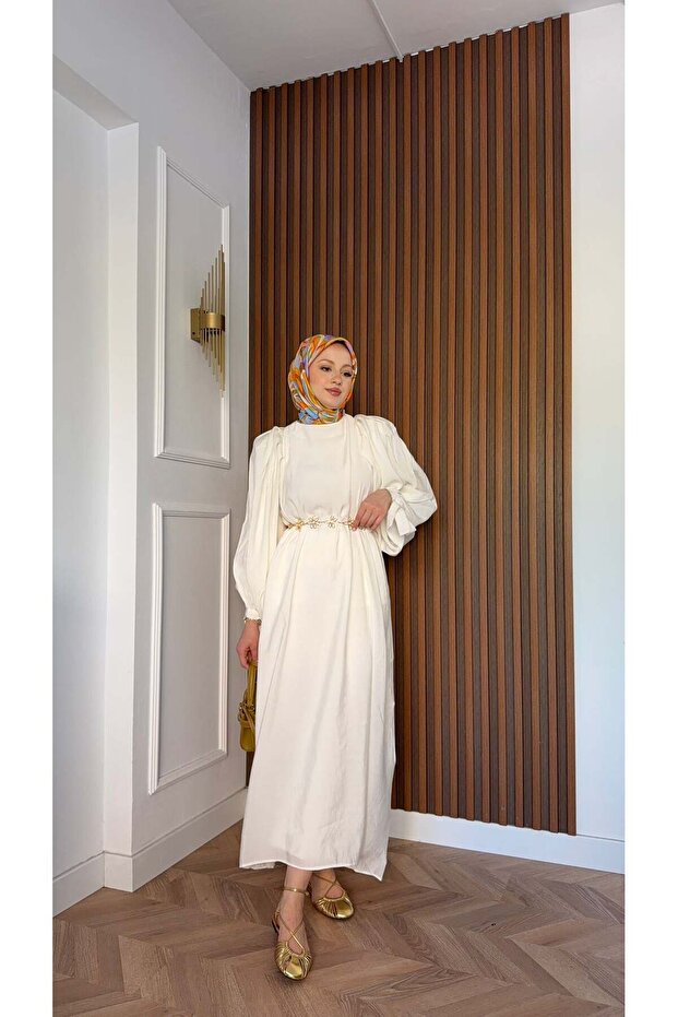 Balloon Sleeve Dress - 8