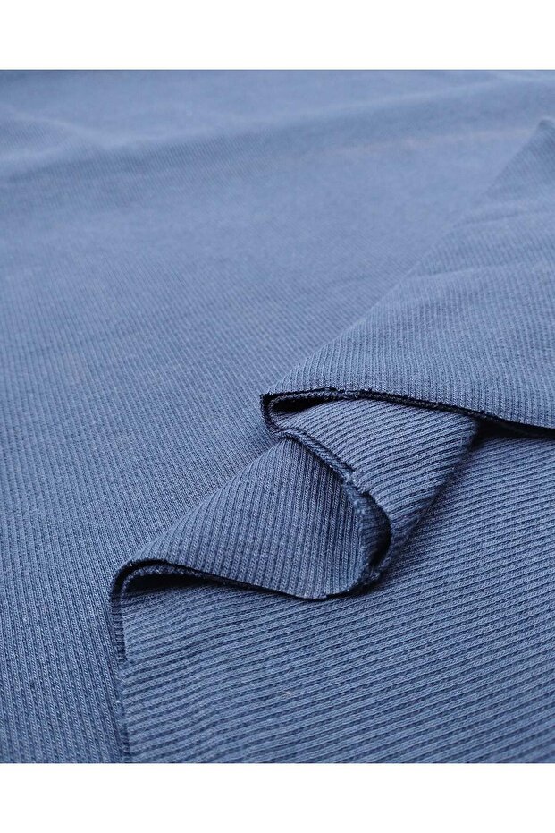 Navy Blue Baby Camisole Ribbed Fabric Flexible Soft Bodysuit & Blouse Material 100X215Cm