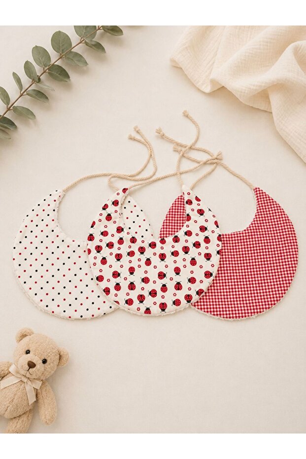 100% Cotton Double-Layer Towel Collar Set, Baby Bib Set (3 Pieces)