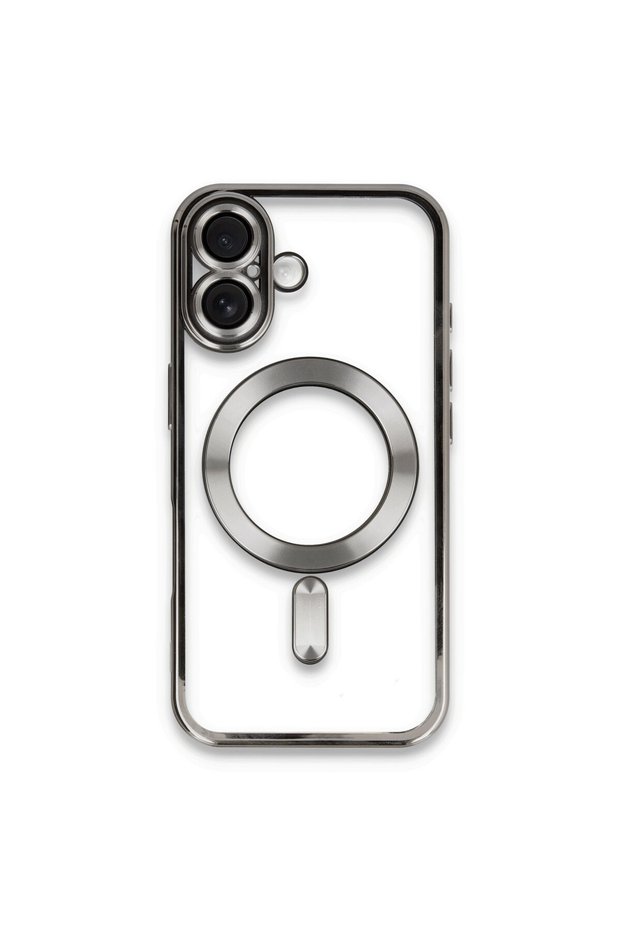 Case for iPhone 16 with Camera Lens Protection M-Safe Supporting Transparent Silicone Cross Cover
