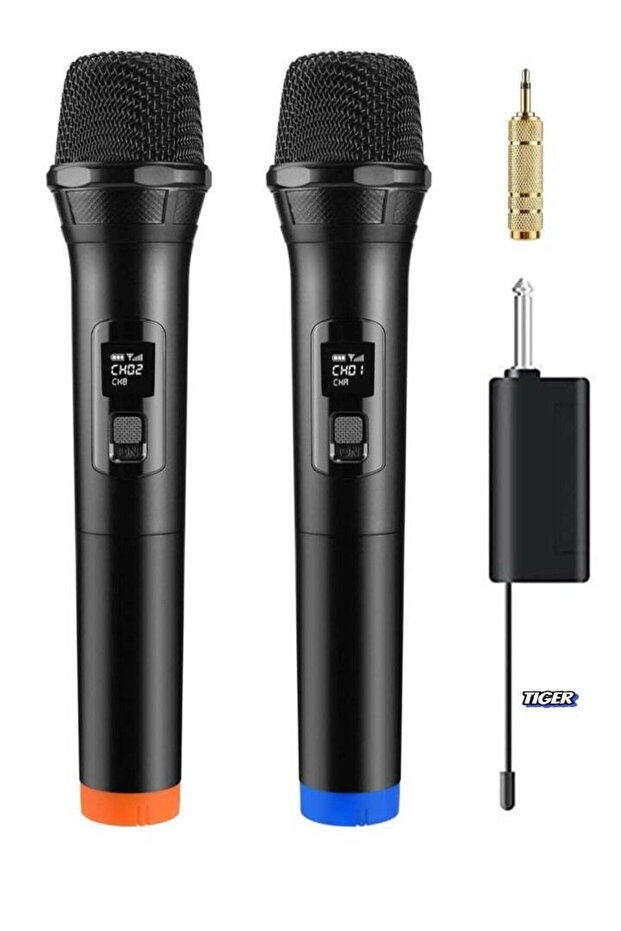 2-Pack Wireless Unidirectional Handheld Microphone with Receiver