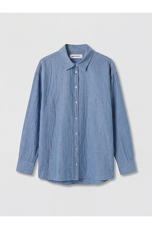 Nevavm Oversize Women's Jean Shirt with a Difference