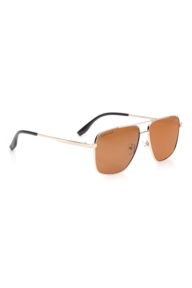 Polarized Sunglasses Gold Frame Orange Mirror Lens 58mm - M8036OR2PV
