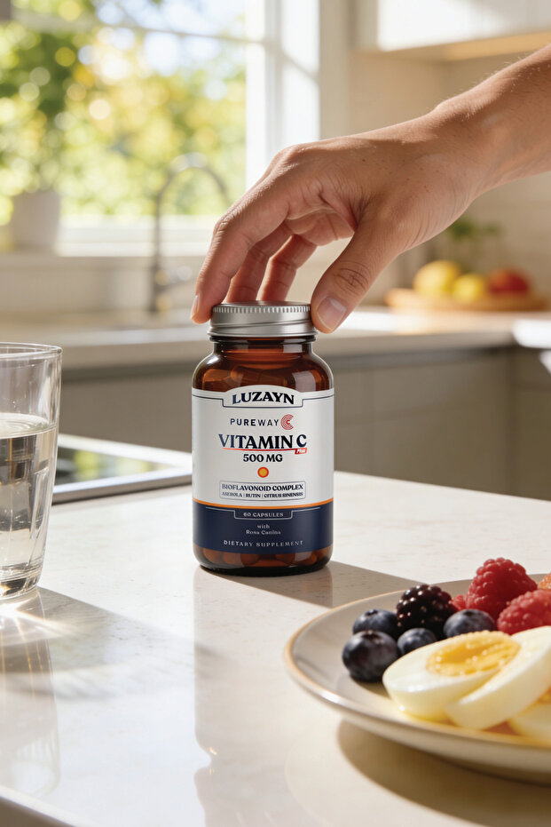 LUZAYN VİTAMİN C Vitamini - PUREWAY Özel Form ( 2 Kapsül 1000mg ...