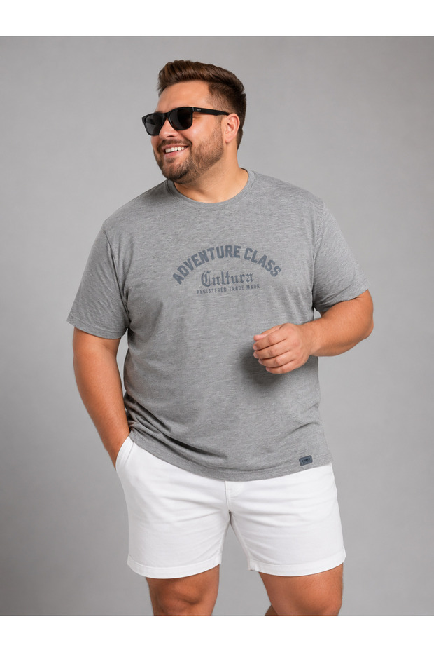 Large Size Cotton Comfortable Fit Daily Use Crew Neck Men's T-Shirt