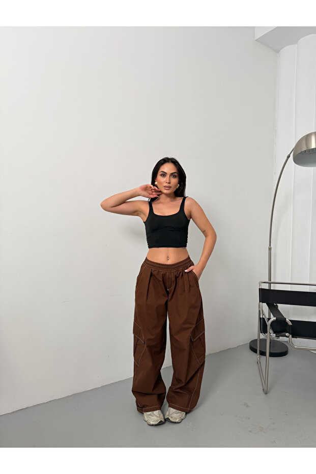 Coffee Brown Baggy Unisex Trousers