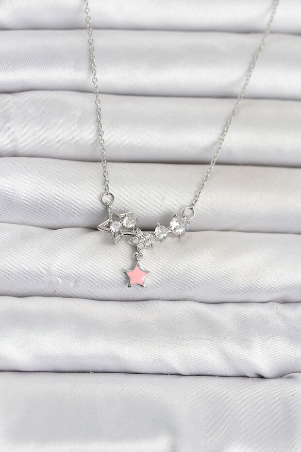 Chain Silver Color Star Model Women's Necklace - Ebj260612W43936