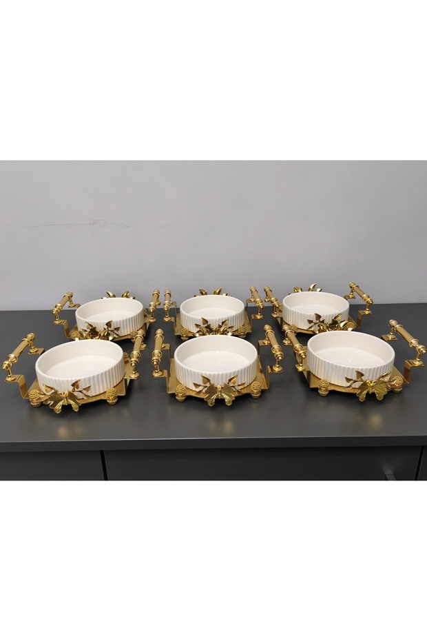 6-Piece Round Porcelain Presentation Bowl & Breakfast, Snack, Dessert, & Special Laser-Cut Bowl Set