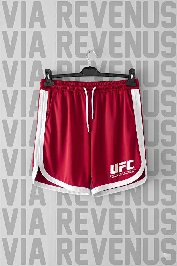 Ufc Ulti Printed Piped Detail Jarse Sports Training Shorts