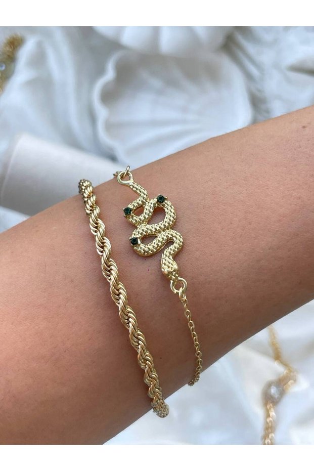 2Pcs of Special Design Exquisite Stone Detailed Women's Bracelet