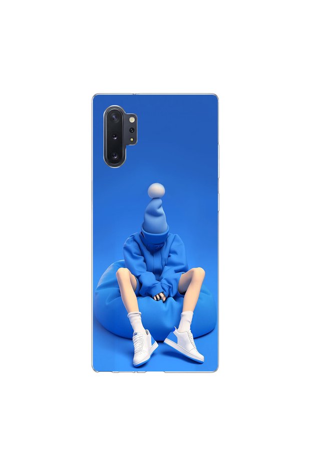 Samsung Galaxy Note 10 Compatible No Face 5 Design Transparent Case