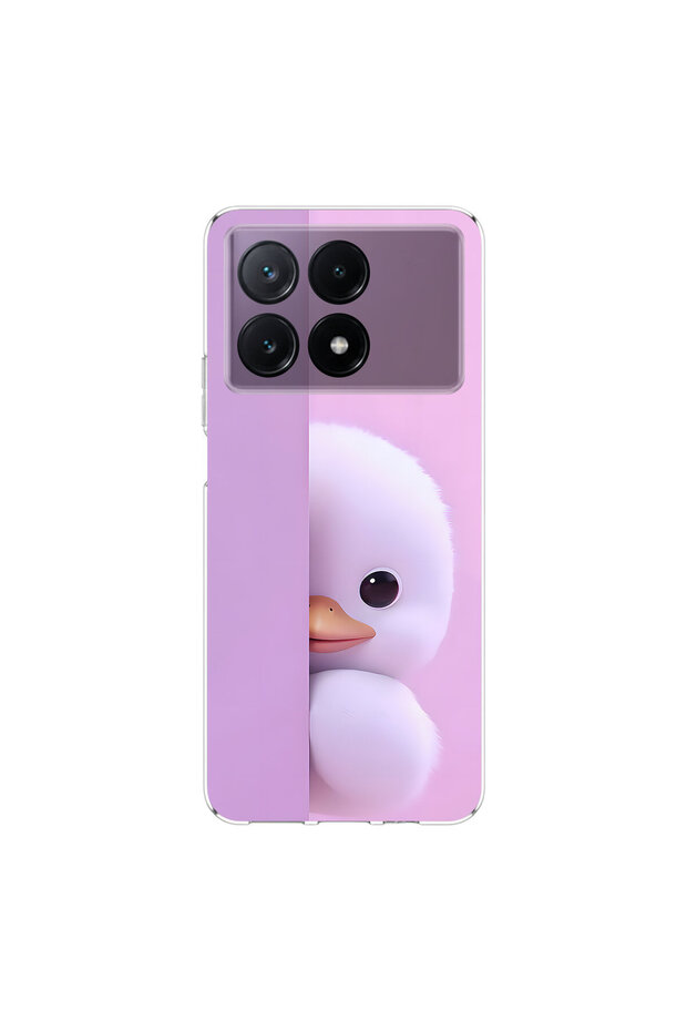حافظة شفافة متوافقة مع Poco X6 Pro بتصميم 3 تصميمات من القطيفة