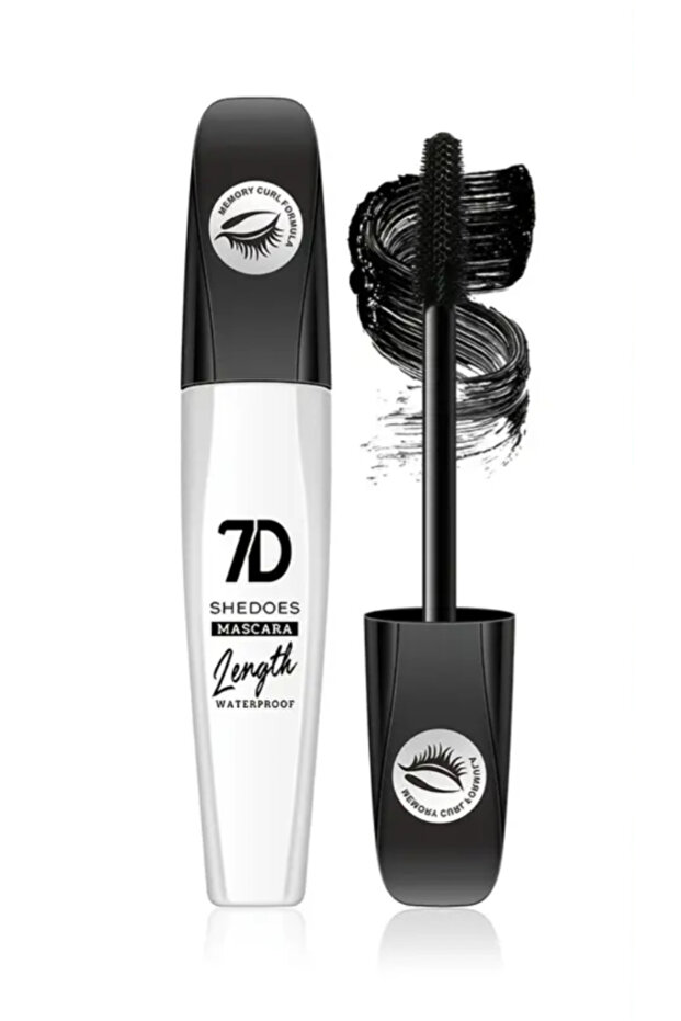 Mascara/7D Fiber Mascara, Volumizing & Lengthening, Waterproof, Smudge-Proof, Clump-Free, All-Day Wear, Plant-Based Squalane