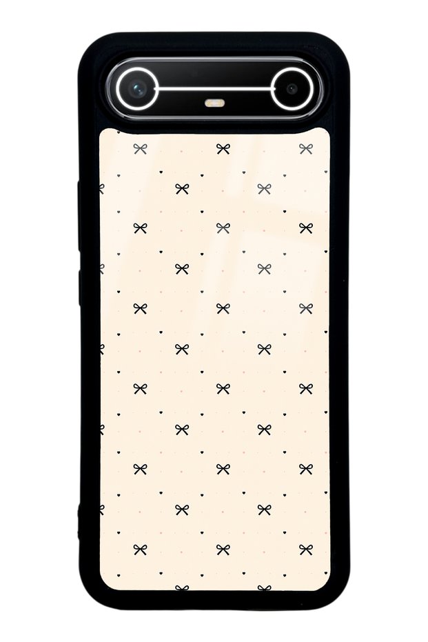 Tecno Spark Slim Beige Coquette Pattern Design Glossy Phone Case