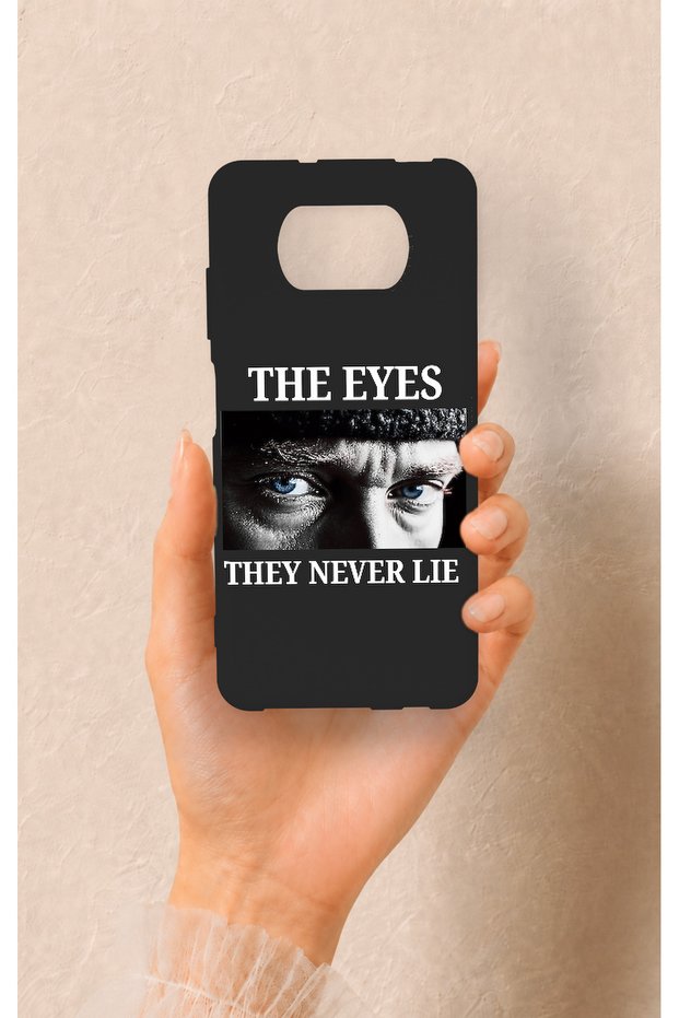 Poco X3 Compatible Atatürk Eyes Patterned Silicone Case